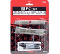 Rokuhan Z Gauge R069 double feuillet point rail (branche droite) rail coupe