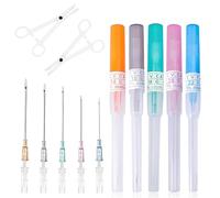 ROKZELT 10 Pezzi Ago Cannula Piercing 14G 16G 18G 20G Aghi Catetere Aghi Piercing Naso Orecchio Aghi Cavi Per Labbra Lingua Pancia Capezzolo Cartilagine