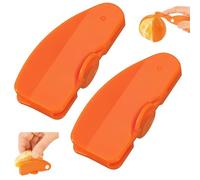 ROKZELT 2 Pezzi Plastica Arancione Peeler, Eplucheur di Agrumi Efficace per Sbucciatore d'Arancia e Altri Agrumi, Utensile Pratico per Multifunctional Peeler Knife per Cucina e Vita Quotidiana