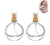 ROKZELT Atomizzatore Profumo 50ml, 2 Pezzi, Boccetta Profumo Vuota, Ricaricabile, Porta Profumo Da Viaggio, Per Fragranza, Oli Essenziali, Trasparente