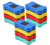 ROKZELT Cancellino Lavagna Magnetica Bianca, 12 Gomma Secco Cancellino Lavagna Gesso Magnetica per Lavagne Magnetiche Bianche, Lavagne Planning e Lavagne in Ardesia (7 x 4 x 1.3 cm)