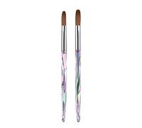 Rolabling Pennello per nail art Pennello acrilico Penna per unghie con manico diamantato Symphony Manicure Design Nail Art Tool (set-5)