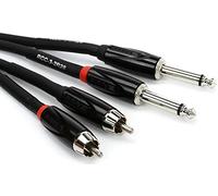 ROLAND Black Series - Cavo di interconnessione da doppio RCA a doppio 1/4", 90 cm