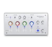 Roland BRIDGE CAST Dual Bus Gaming Mixer in Ice White | Pro Audio Streaming Interface and Mixer for Online Gamers | 32-Bit Hardware DSP | USB-C Windows and Mac Connectivity | XLR Input for Microphones