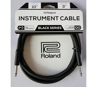 Roland Cavo per Strumenti Black Series - 3M/10Ft, Spina Dritta/Dritta da 1/4" - Ric-B10, Nero