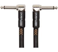 Roland Cavo patch/pedale Black Series - cavo patch/pedale-connettori ad angolo retto da 1/4”, lunghezza 30 cm/ 1 ft. - RIC-B1AA