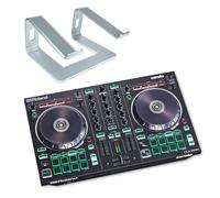 Roland DJ-202 - Controller USB DJ a 2 canali con supporto keepdrum, colore: Argento