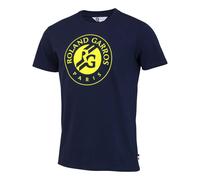 Roland Garros Big Logo Flock Maglietta Uomini in blu scuro
