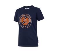 Roland Garros Big Logo Maglietta Bambini in blu scuro, Taglia: 104