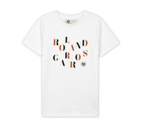 ROLAND GARROS, Maglietta Girocollo Modello Nino-Bianco-in Cotone-per Ragazzo-Taglia 6 Anni Bambina