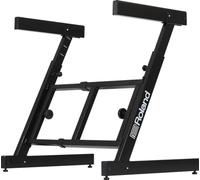 Roland KS-11Z - Supporto per tastiera, resistente, con ampio intervallo di regolazione per pianoforti da 88 note e altre tastiere, bracci di supporto imbottiti pieghevoli, facile da trasportare e