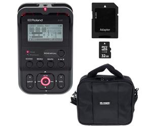 Roland R-07 black Bag Bundle