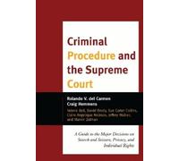 Rolando V. del Carmen Craig Criminal Procedure and the Supre (Copertina rigida)