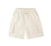 Rolanko Ragazze Pantaloncini Sportivi Attivi Estivi Cargo Shorts Bambini Che Corrono in Palestra Pantaloni Corti Paracadute, Beige, Taglia: 13-14 anni/170