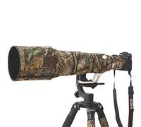 ROLANPRO Copriobiettivo impermeabile per Canon RF 600 mm F4 L è USM Camouflage copertura antipioggia custodia protettiva per obiettivo-#23 marrone giungla impermeabile