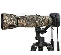 Rolanpro Copriobiettivo mimetico antipioggia per Nikon AF-S 200-500 mm f/5.6E FL ED VR, custodia protettiva per obiettivo, custodia per pistole, #9, classica erba impermeabile