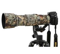 ROLANPRO Copriobiettivo mimetico antipioggia per Nikon AF-S 200-500 mm f/5.6E FL ED VR, custodia protettiva per obiettivo della fotocamera Nikon AF-S 200-500 mm f/5.6E FL ED VR, custodia per pistole
