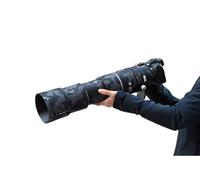 ROLANPRO Custodia impermeabile mimetica per obiettivo Canon RF 200-800 mm F6.3-9 è USM copertura antipioggia per obiettivo Canon RF 200 800 - #18 nero scuro impermeabile