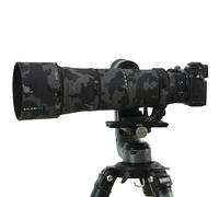 ROLANPRO Custodia impermeabile mimetica per obiettivo Nikon Z 180-600 mm F/5.6-6.3 VR, copertura antipioggia, custodia protettiva per obiettivo, #18 nero scuro impermeabile