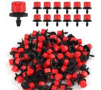 Rolcoassuns 100 Gocciolatori Regolabili da 1/4 di Pollice, Micro Emetitori a Goccia a 360° per Sistema di Irrigazione da Giardino, Irrigatori Anti-Intasamento per Tubi da 4 mm/7 mm