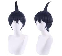Role Play Wig For Anime Chainsaw Man Hayakawa Aki Cosplay Dark Black Blue Wig Halloween Party Wig