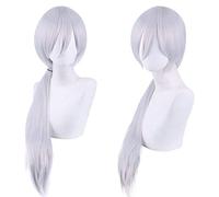 Role Play Wig For Anime Chainsaw Man Quanxi Cosplay Silver Long Wig Halloween Party Wig