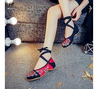 Rolecos Gioco Lol Scarpe Cosplay Ahri Scarpe Cosplay La Volpe a Nove Code Ricamo Donne Retro Scarpe Da Ballo Tranditional Cinese 35 Come L'immagine