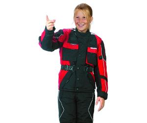 Roleff Racewear 432KL Giacca Moto Bambino, Nero/Rosso, L/152