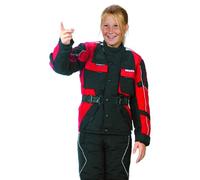 Roleff Racewear 432KM Giacca Moto Bambino, Nero/Rosso, M/140