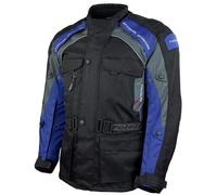 Roleff Racewear Giacca Moto Liverpool, Nero/Blu, XXXL