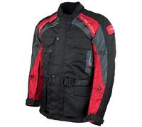 Roleff Racewear Giacca Moto Liverpool, Nero/Rosso, XL