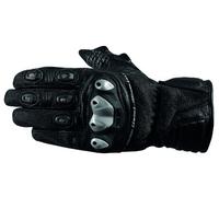 Roleff Racewear Guanti in Pelle/Tessuto, Nero, M