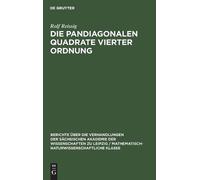 Rolf Reissig Die Pandiagonalen Quadrate Vierter Ordnung (Copertina rigida)