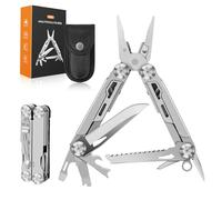 Rolgno Coltello Multiuso, Pinza Multiuso 14 in 1 Multitool in Acciaio Inossidabile con Tagliafili, Sega, Cacciaviti, Apribottiglie, Tagliacarte, Gadget EDC per Campeggio, Riparazione, Fai da Te