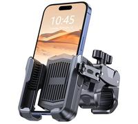 Rolgno Porta Cellulare Bici, Porta Cellulare Moto [Supporto Airtag] [Non Bloccare la Fotocamera], Antisismico 360° Rotabile Supporto Telefono Scooter Compatibile con iPhone/Galaxy, 4,7-6,8" Smartphone
