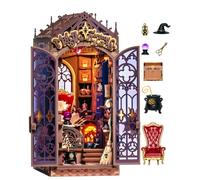 Rolife Book Nook Puzzle 3D Magic Fantasy Corner, DIY Miniature House con Luci e Porta Chiudibile, Kit Diorama Booknook per Libreria d'Angolo, Regalo di Natale & Compleanno Unico per Adulti