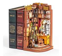 Rolife Book Nook Studio D'angolo Silenzioso Europeo Casa Delle Bambole Booknook Kit Casa Miniatura DIY per Adulti da Costruire Regalo di Natale e Compleanno Decorazione Mensola Libri Kit Diorama