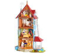 Rolife Casa dei Mumin Casa delle Bambole | Valle dei Moomin con Luci LED, Regalo Creativo per Natale e Compleanno, 7 Ore