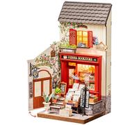 Rolife Miniature Casa Libreria Vienna, 290 pezzi Kit Casa in Miniatura DIY, Modellismo da Costruire Adulti Casa delle Bambole in Legno Puzzle 3D Nessun collante necessario