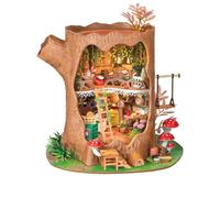 Rolife Miniature Casa sull'albero da favola, 275 pezzi Kit Casa in Miniatura DIY, Modellismo da Costruire Adulti Casa delle Bambole in Legno Puzzle 3D per Adolescenti Regalo calmante para decoración