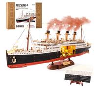 Rolife Puzzle 3D in Legno Modello di Nave Titanic - Kit di Costruzione a Incastro da 433 Pezzi, Decorazione per la Casa da Collezione, Artigiani e Appassionati di Storia