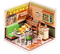 Rolife Super Creator Modellismo Casa in Miniatura da Costruire Kit di Modellini Fai da te Per Adulti Kit di Costruzione Scatola Espositiva Impilabile Senza Colla (DW021-Hong Kong Bites Cafe)
