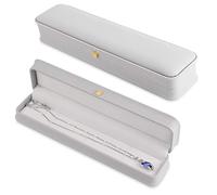 Rolin Roly 2PCS Confezione Regalo Gioielli Jewelry Gift Box Scatola in Pelle PU Portagioie Collana Anello Bracciale Display Case per Regalo Gioielli (long chain box)