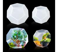 Rolin Roly 2PCS Stampo in Resina Poliedro Pentagonale Stampi in Silicone Geometria Stampo Epossidico di Cristallo Per Decorazione Domestica Regalo Fatto Artigianato DIY