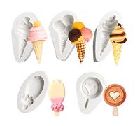 Rolin Roly 5 Pezzi Stampo in Silicone per Torta Fondente, Silicone Mold per Candele, Fai Da Te Fondant Cake Candy Chocolate Gumpaste