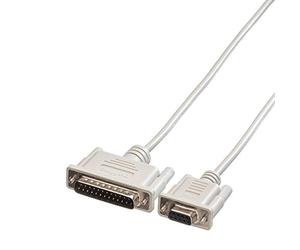 ROLINE 1.8m, DB9 F - DB25 M cavo seriale Grigio 1,8 m