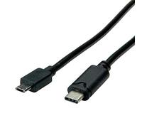 ROLINE 11.02.8781 cavo USB 3 m USB C Micro-USB B Maschio Nero