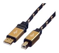 Roline 11.02.8805 Cavo USB 2.0 ROLINE GOLD, tipo A-B, 4,5 m
