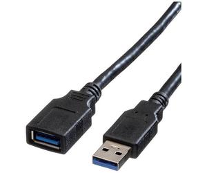 Roline 11.02.8977 ROLINE Cavo USB 3.2 Gen 1, tipo A-A, ST/BU, nero, 0,8 m