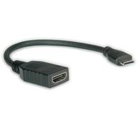 ROLINE 11.04.5586 cavo HDMI 0,15 m HDMI tipo A [Standard] HDMI Type C [Mini] Nero (Hdmi High Speed Cable With - Ethernet, Hdmi NEW